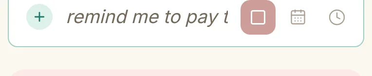 The add box while listening: the words heard so far in italics and a red stop button